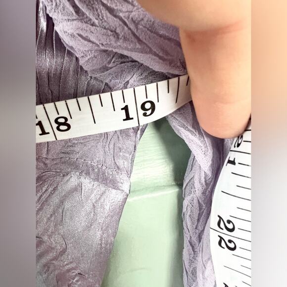 Komarov NWT XL purple chiffon midi dress black ombre 3/4 sleeve pleated MOB fall - Picture 9 of 11